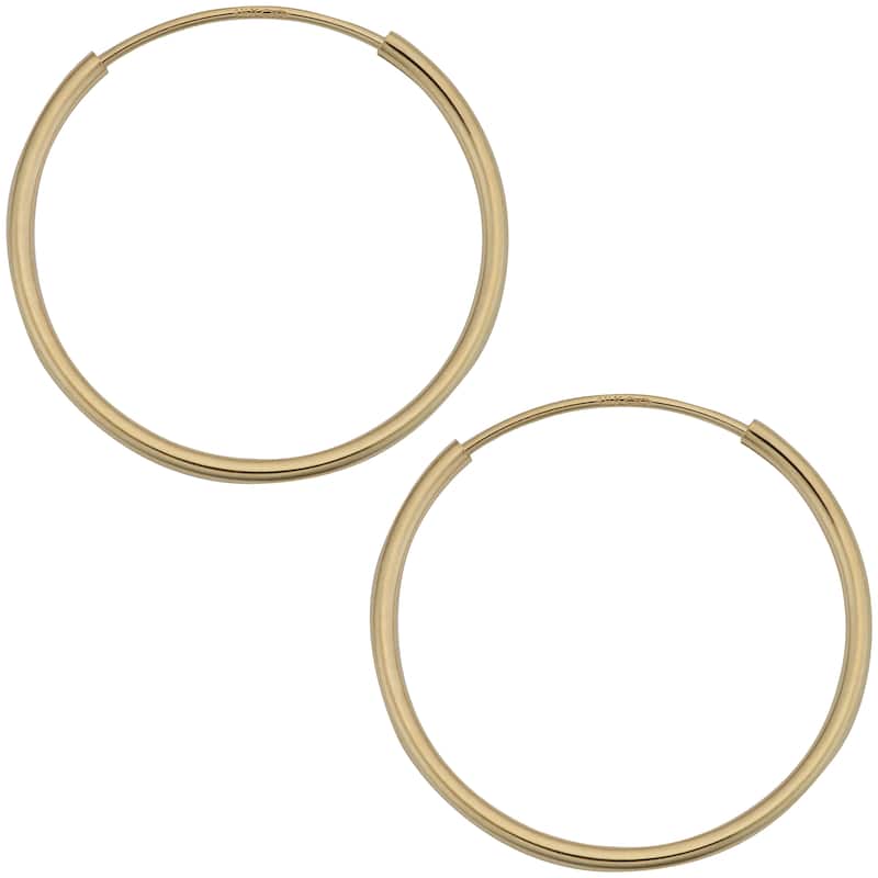 Joelle Collection 14K Yellow Gold Endless Hoops Earrings