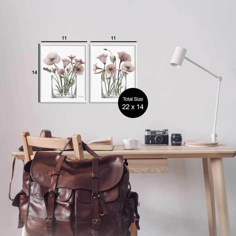 Stupell Earthy Infatuation Bouquet Framed Giclee Art Design By Albert Koetsier (Set of 2)