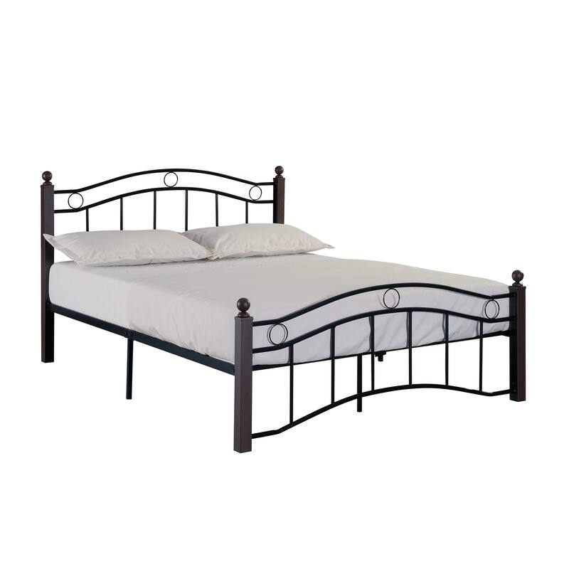 Industrial Full Size Sturdy Metal Bed Frame with Central Support and Headboard&Footboard, Easy