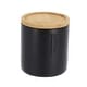 preview thumbnail 47 of 63, Sleek Cotton Pad Holder - Polyresin Bathroom Storage Container with Bamboo Lid - 4 L x 4 W x 4.6H