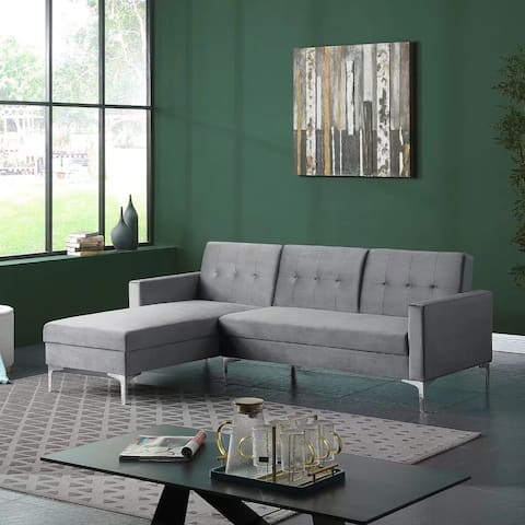 Sectional Sofa L Shape Couch L-Shaped Velvet Sofa 3-Seat Sofa Chaise For Living Room, Apartment