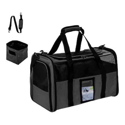 Cat Carrier with Portable Food Bowl TSA Approved Pet Carrier in Cabin