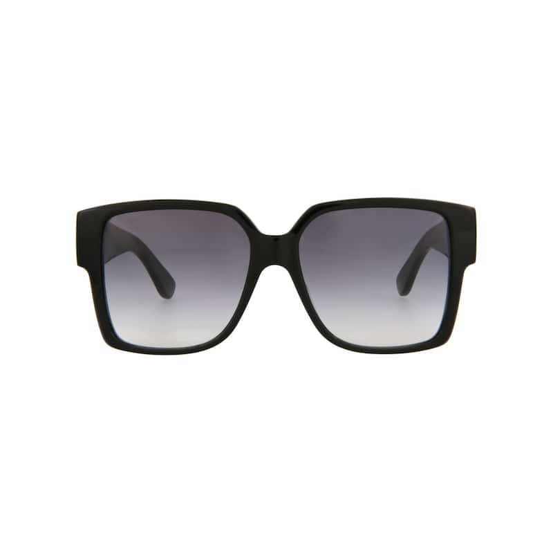 Saint Laurent Square-Frame Acetate Sunglasses - Black Black Grey - Black - Grey Lens