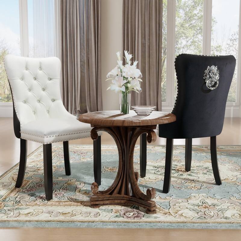 Tufted Naliheads Solid Wood Upholstered Dining Chairs Set of 8