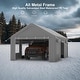 preview thumbnail 23 of 42, Heavy Duty Carport with Roll-Up Sidewall and Ventilated Windows with Removable Sidewalls