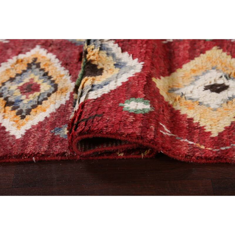 Tribal Moroccan Oriental Wool Area Rug Hand-knotted Home Decor Carpet - 5'8" x 9'8"