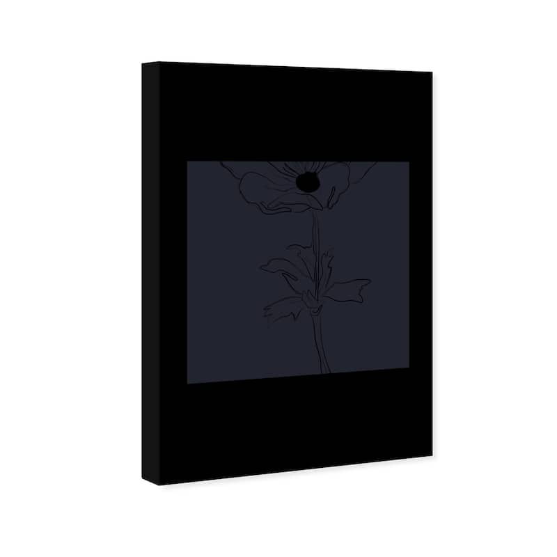 Wynwood Studio Canvas Floral and Botanical Botanical Collection Flower Black and Tan Modern & Contemporary Wall Art Canvas Print