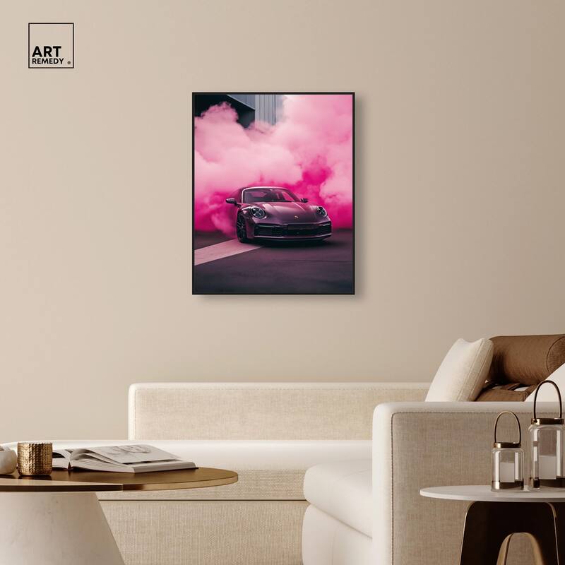 Turbocharged Pink Canvas by Art Remedy