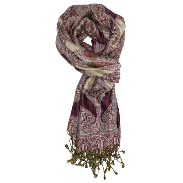 Double Layers Paisley Pashmina Shawl Scarf Stole