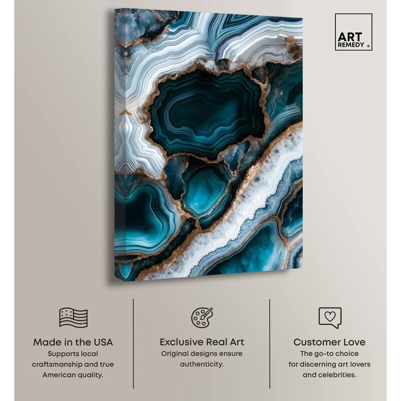 Teal Tectonic I Canvas by Art Remedy, Gallery Wrapped