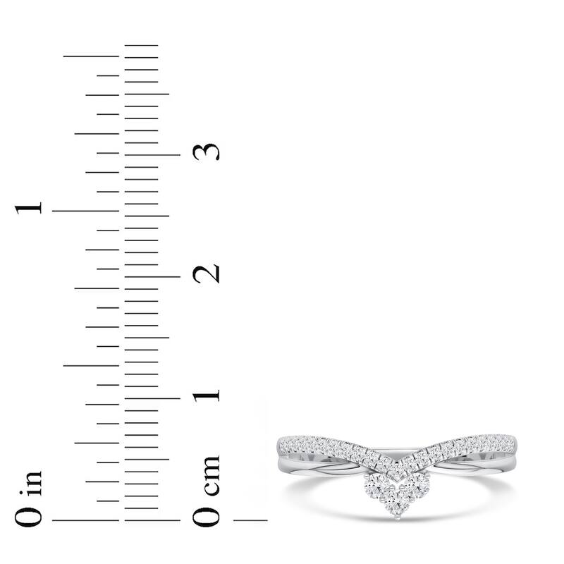 1/5ct TDW Diamond Contour Wedding Band in 10k Gold for Women