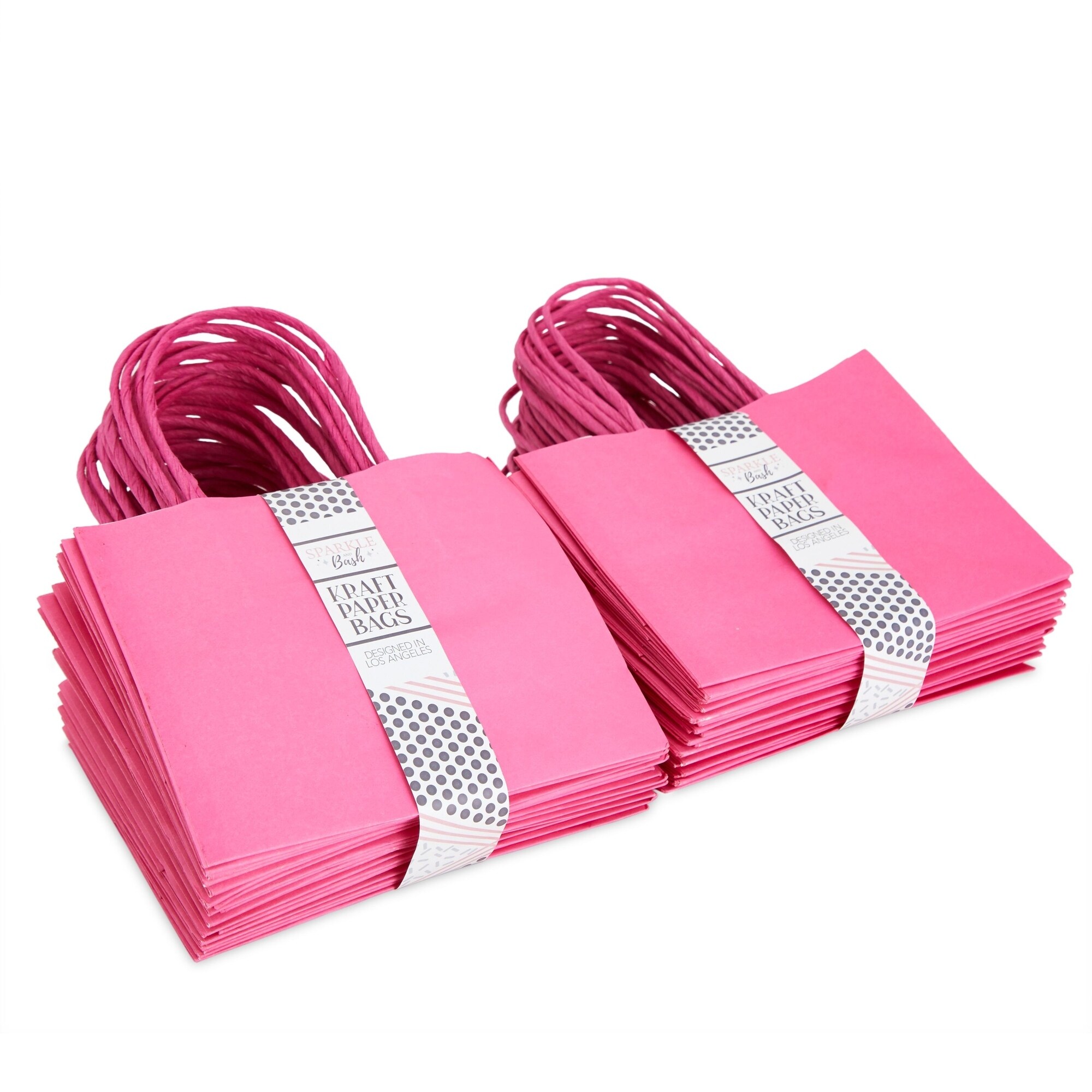Pink favor deals bags with handles