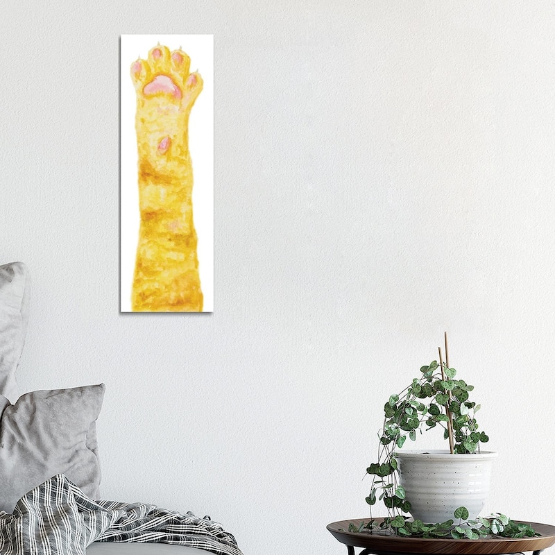 iCanvas "Orange Cat Paw" by Alexey Dmitrievich Shmyrov Canvas Print - 36x12x1.5