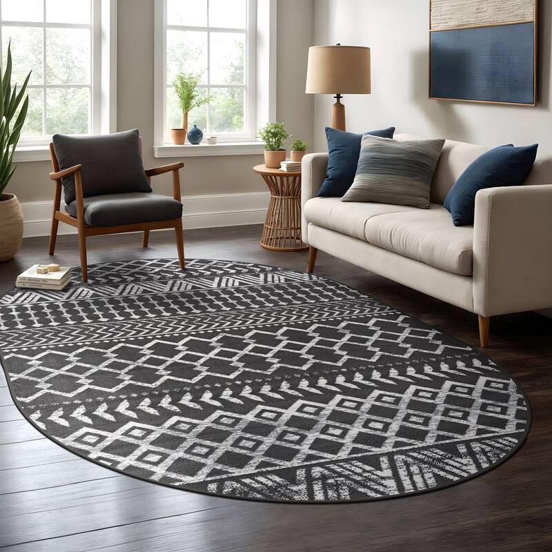 Beverly Rug Diamond Moroccan Bohemian Trellis Indoor Area Rug
