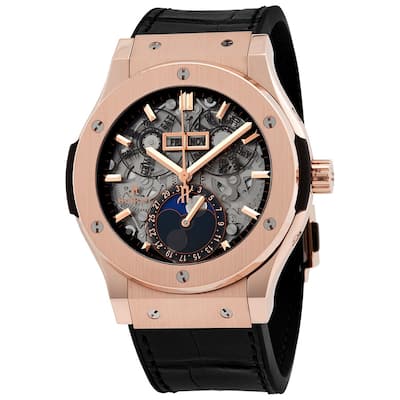 Hublot Classic Fusion Aerofusion Moonphase Sapphire Dial 18kt King Gold Men's Watch - King Gold