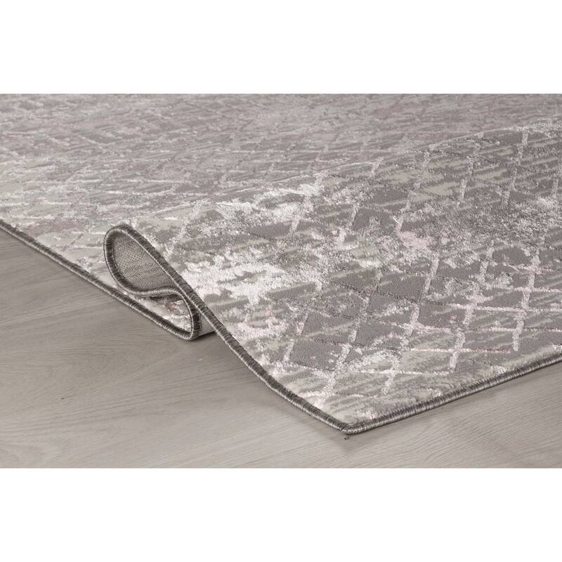 Maz Collection Abstract Geometric Area Rug