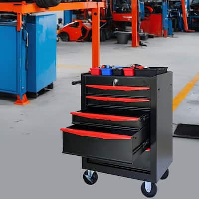 5 Drawer Rolling Tool Chest, 20 Inch Lockable Rolling Tool Box with Wheels, Rolling Garage Workshop Tool Organizer