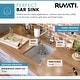 preview thumbnail 4 of 10, Ruvati 10 inch Undermount Bar Prep Tight Raduis 16 Gauge Kitchen Sink Stainless Steel Single Bowl - RVH7010