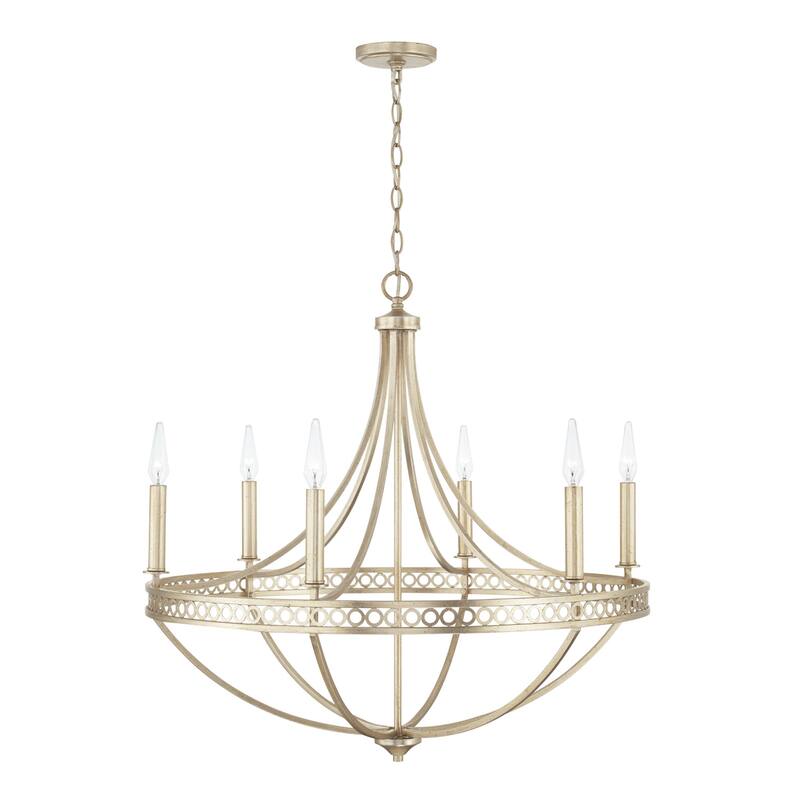 Isabella 30.25" 6-light Winter Gold Chandelier
