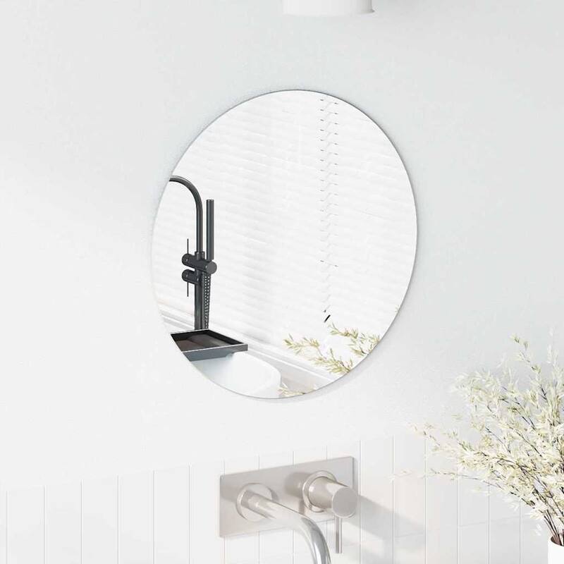 vidaXL Wall Mirror Square 15.75 x 15.75 in Tempered Glass