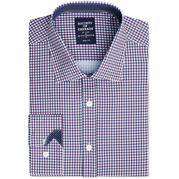 mens burgundy dress shirt slim fit