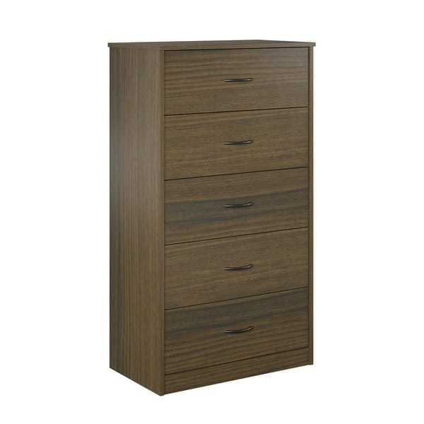 Classic 5 Drawer Dresser, Black Oak - Bed Bath & Beyond - 37998364