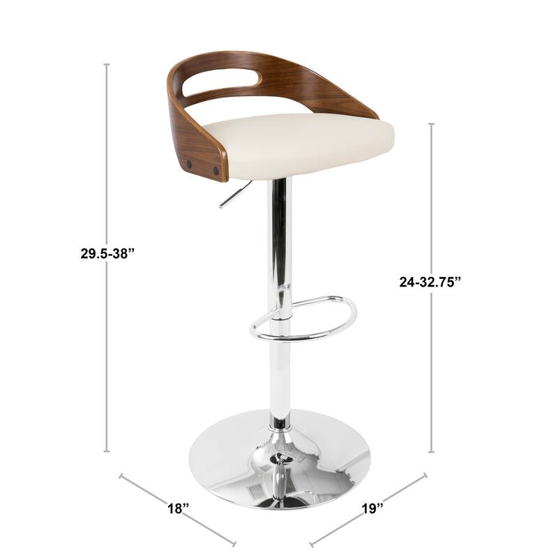 Carson Carrington Simon Adjustable Bar Stool with Oval Footrest (Set of 2)