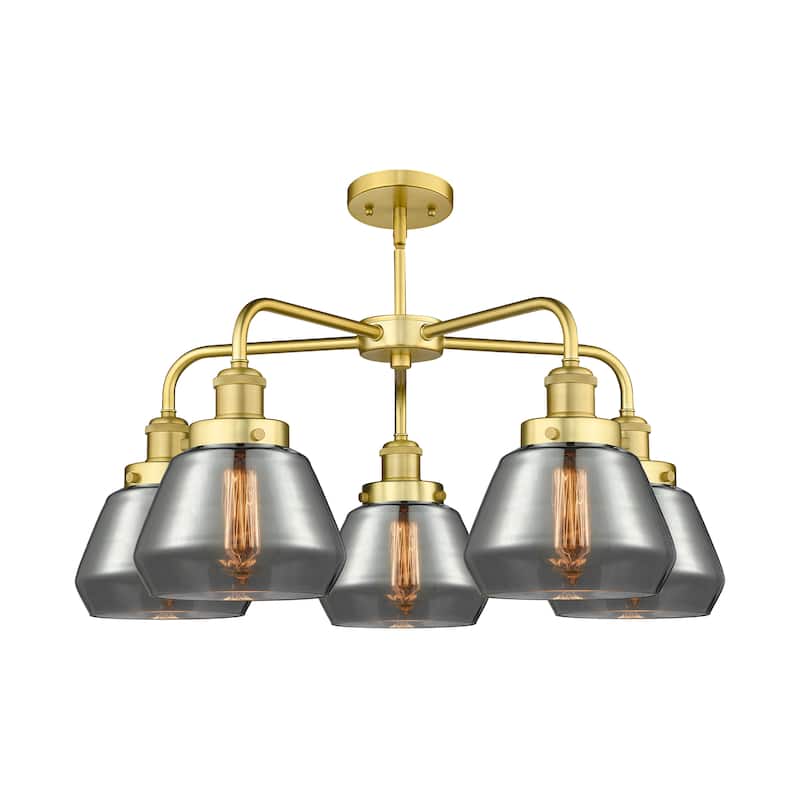 Innovations Lighting Fulton - 5 Light 25" Stem Hung Chandelier