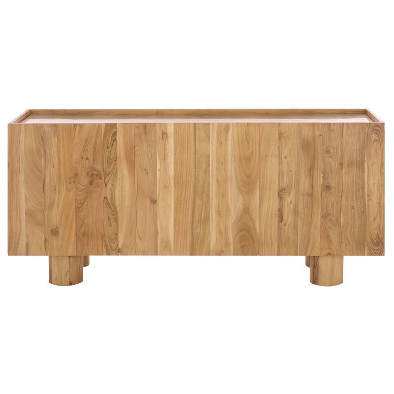 SAFAVIEH Couture Ashlietta Travertine Top Sideboard - 63"W x 18"D x 29"H