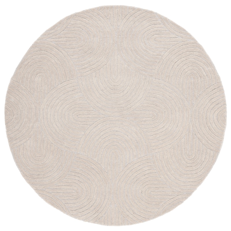 SAFAVIEH Handmade Chatham Hildelies Modern Wool Rug - 6' Round - Grey