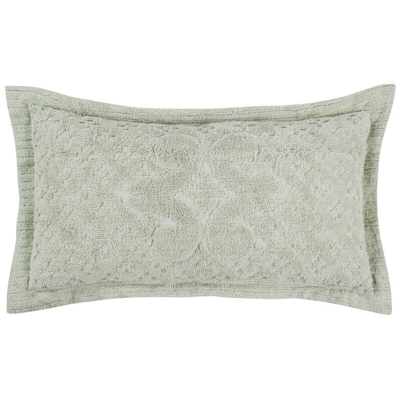 Better Trends Ashton Collection in Medallion Design 100% Cotton Tufted Unique Luxurious Machine Washable Tumble Dry - Sage - King Sham