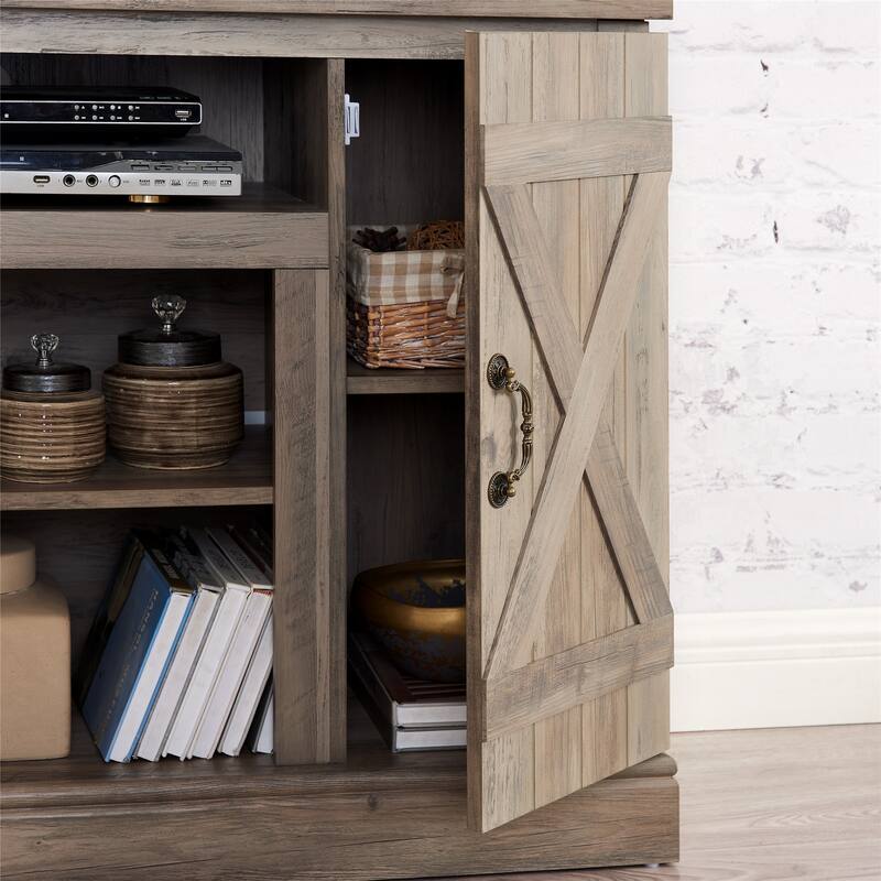 TV Stand,Entertainment Centers for TV up to 50" with Open and Closed Storage Space