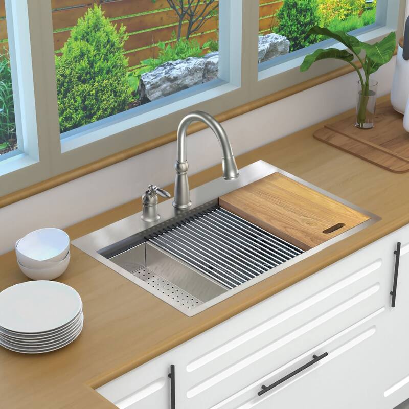 Transolid KWSST332210-ML2 KWS 33" Drop In Single Basin Stainless Steel - Stainless
