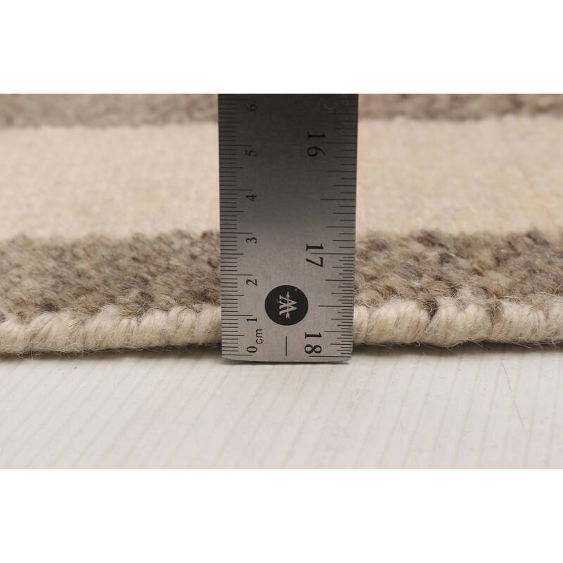 ECARPETGALLERY Hand-knotted Tangier Taupe Wool Rug - 5'1 x 8'2