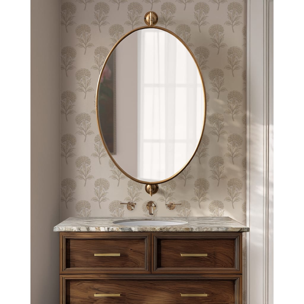 Kate and Laurel Darbridge Oval Pivot Mirror - 24x41