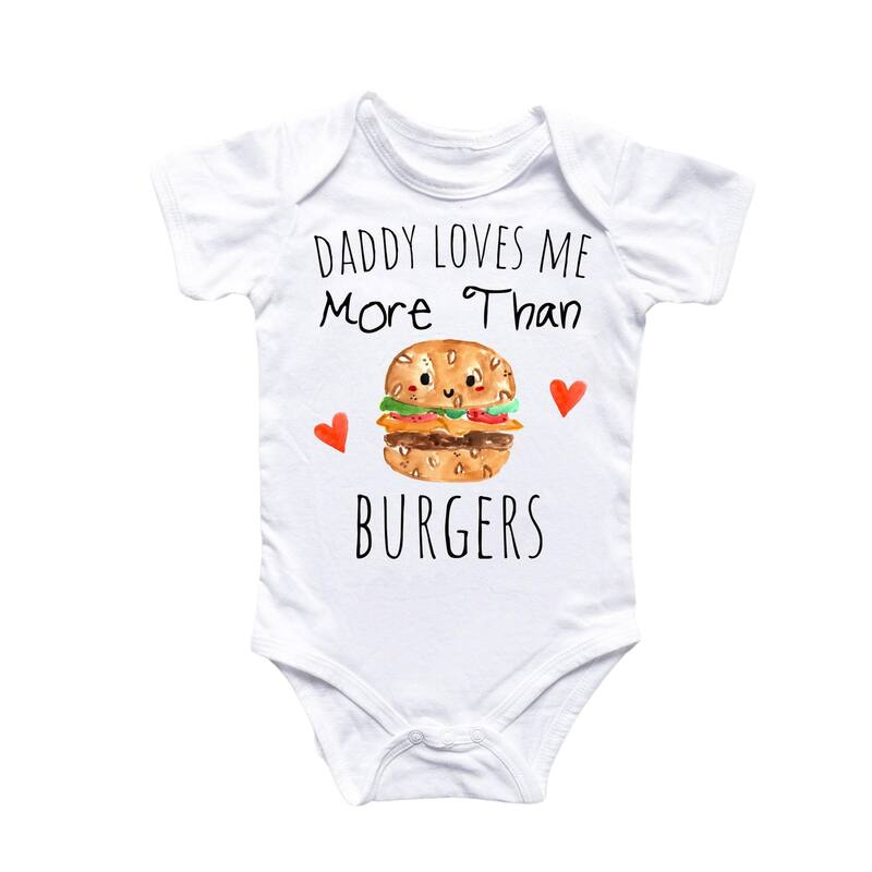 Daddy Bbq Burger - Baby Boy Girl Clothes Infant Bodysuit Funny Cute Newborn - White - Newborn