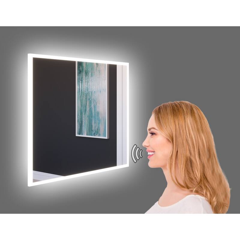 Smart Lisa Voice Activated LED Decorative Bedroom and Vanity Mirror