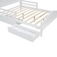 preview thumbnail 10 of 20, Full Size Platform Bed with Guardrails and Two Drawers,Kids Bed Design