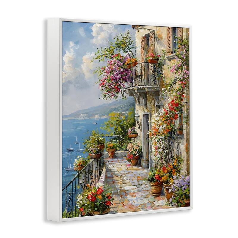 Stupell Botanical Lined Seaside Framed Giclee Art Design By Franklyn Gregory