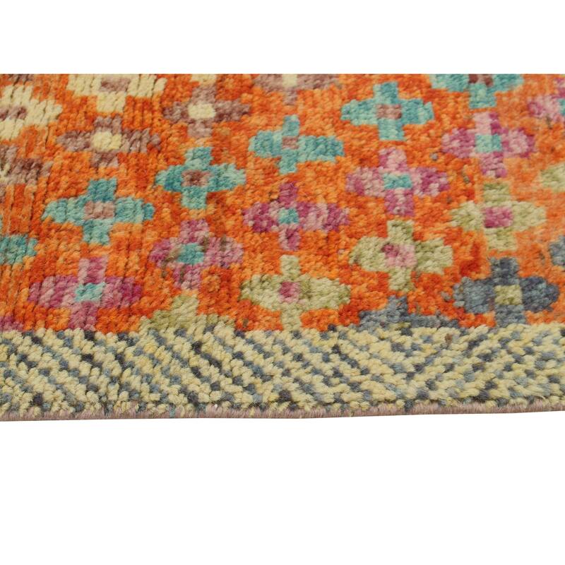 Balochi Aiman Rust/Grey Rug - 3'5" x 5'1"