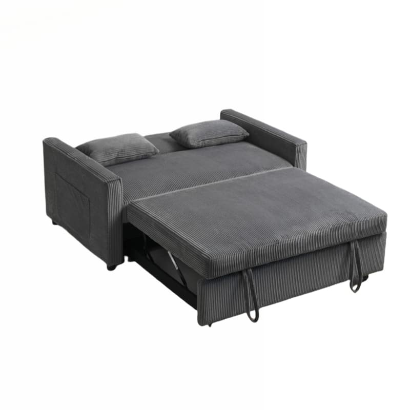 Versatile 3-in-1 Convertible Sofa Bed with Adjustable Backrest and Pillows