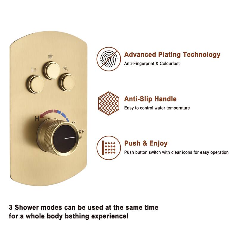 Dual Shower Heads 12 Inch Ceiling Mounteded Rainfall Shower Set