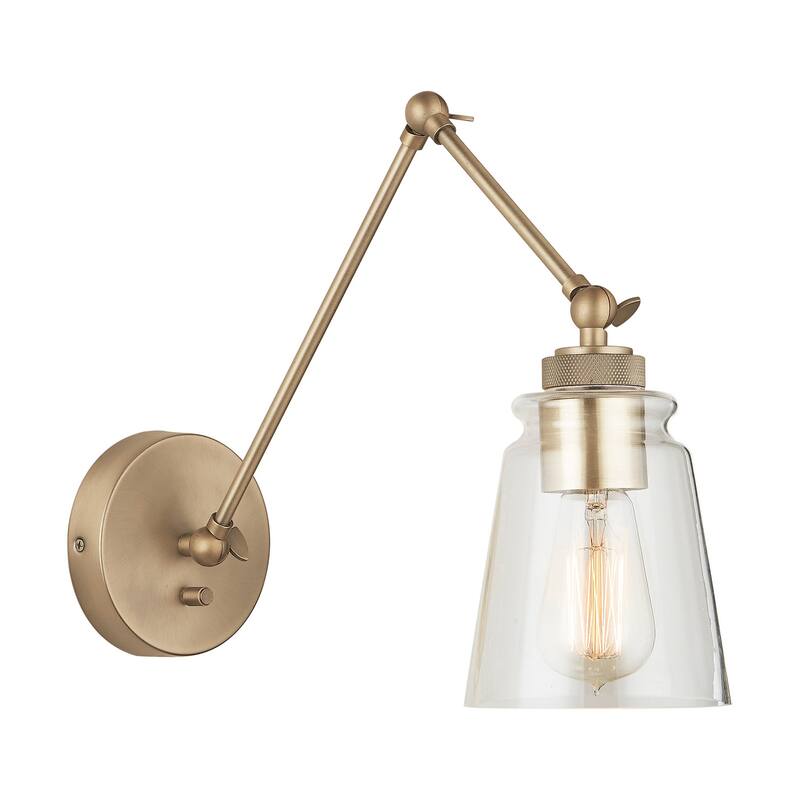 Bellevue Single Light 26" Tall Bathroom Sconce - Aged Brass