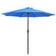preview thumbnail 14 of 76, 9-ft Patio Market Umbrella with Tilting Pole, Waterproof & Breathable Canopy Sapphire Blue