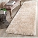 preview thumbnail 14 of 63, SAFAVIEH Handmade South Beach Leonella Shag Solid Polyester Rug 2'3" x 10' Runner - Champagne