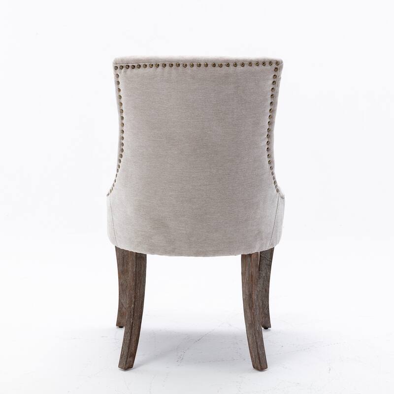 Set of 2 Ultra Side Dining Chairs with Wood Legs