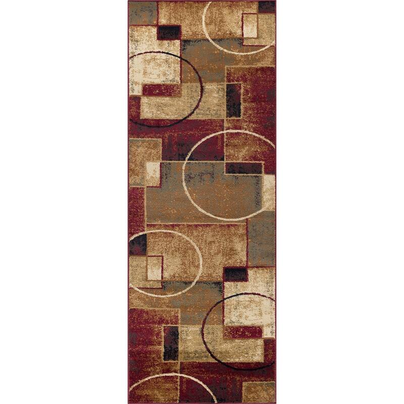 Flora Modern & Contemporary Color Block Indoor Area Rug