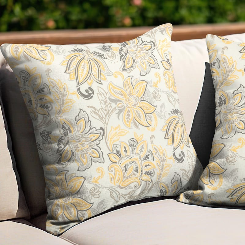 Outdoor Patio Water-Resistant Throw Pillows Set of 2