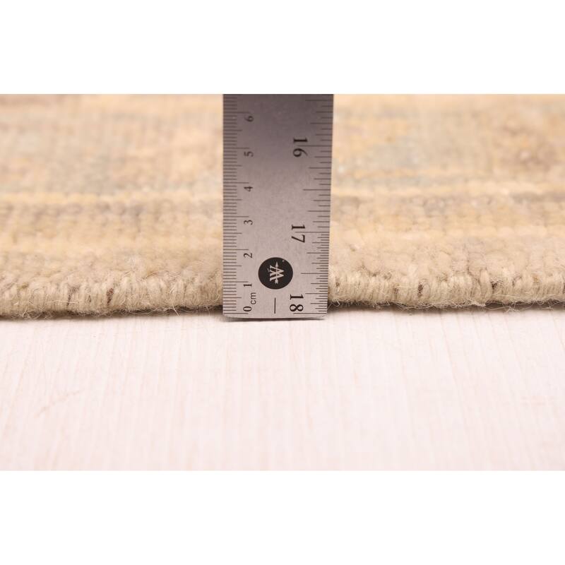 ECARPETGALLERY Hand-knotted Kavya Oushak Light Grey Wool Rug - 8'11 x 12'3