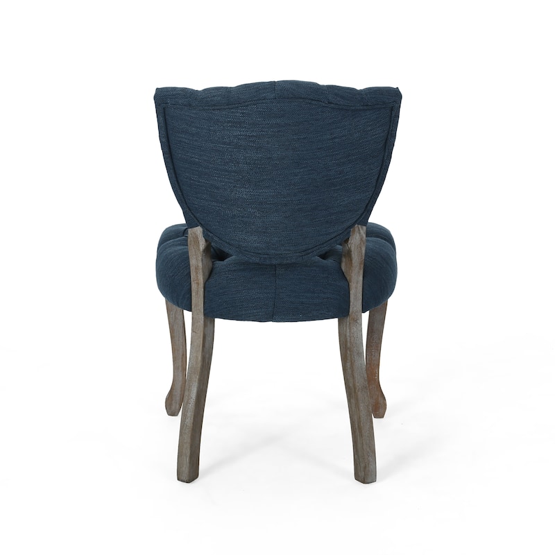 Crosswind Diamond Stitch Fabric Dining Chair by Christopher Knight Home